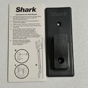 Shark Wall Mount Bracket Cordless Stick Vacuum Storage‎ Plastic Black New OEM